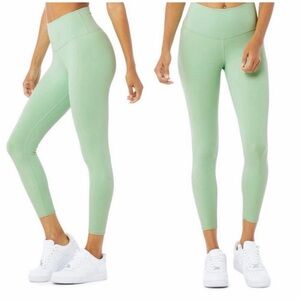 ALO 7/8 HIGH-WAIST AIRBRUSH LEGGING Honeydew Small NWT